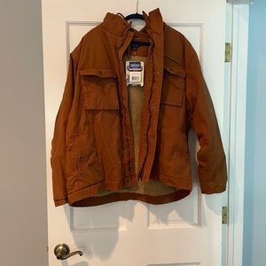 Smith’s Workwear Sherpa lined work jacket XL brown